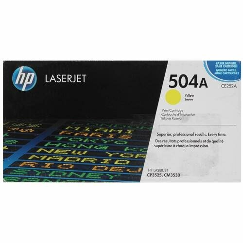 Картридж лазерный HP 504A желтый