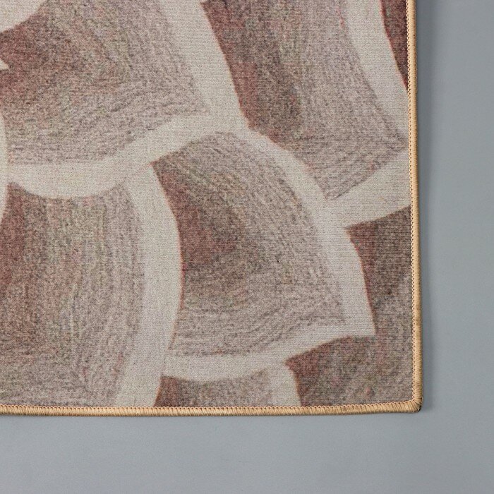 Коврик Доляна «Фло», 60×100 см, цвет серый - фотография № 4