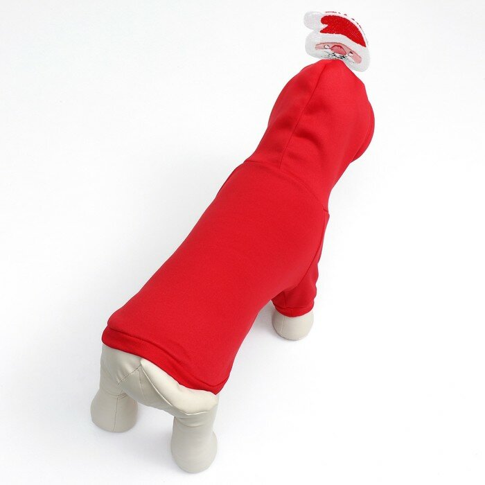 Костюм для животных "Дед Мороз", размер XS, красный - фотография № 5