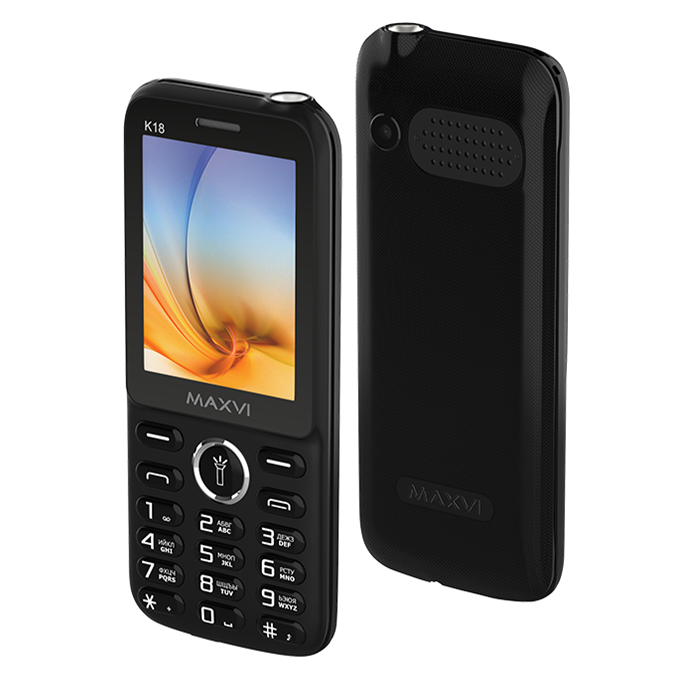 Смартфоны и мобильные телефоны Maxvi Телефон сотовый Maxvi K18 Black (2 Sim)