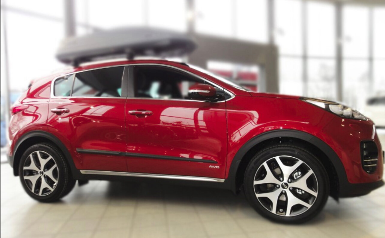 Молдинги на двери Kia Sportage IV 2016-2021 / Rider F-21