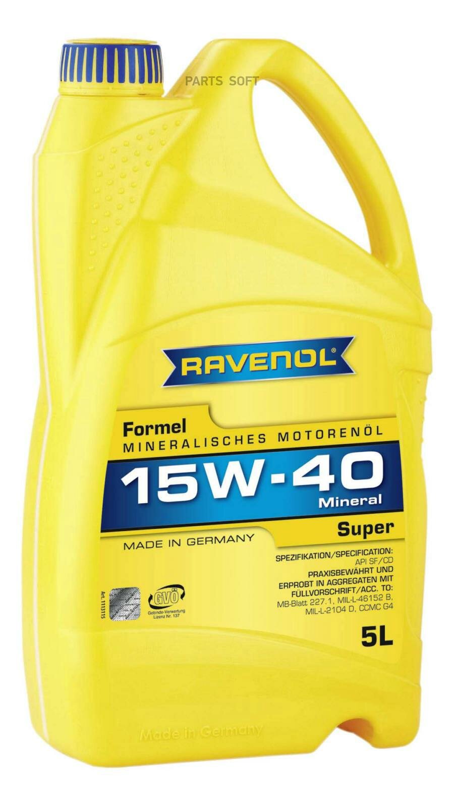 Минеральное моторное масло RAVENOL Formel Super SAE 15W-40