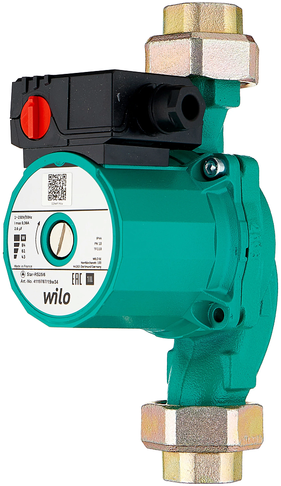 Wilo Насос циркуляционный Wilo Star RS 25/6 (180) с гайками 4119787