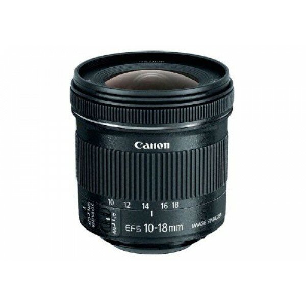 бъектив Canon EF-S 10-18mm f/4.5-5.6 IS STM, черный