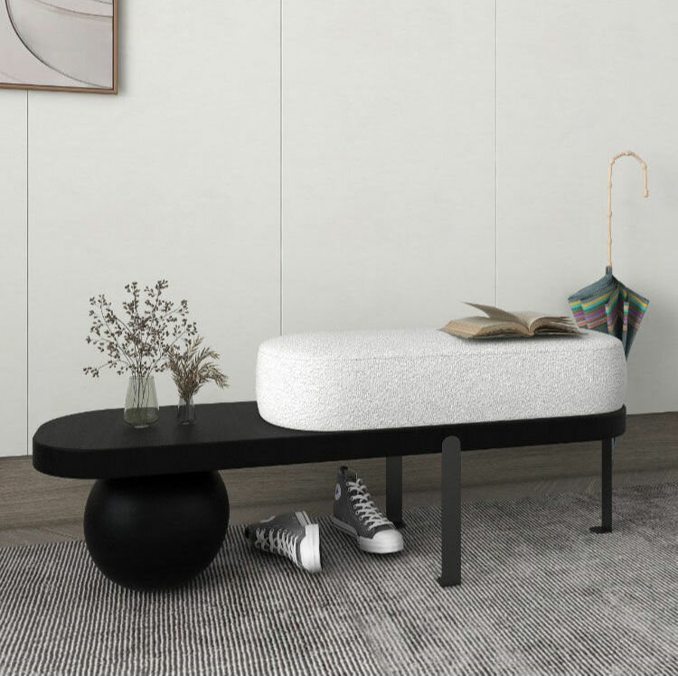 Банкетка для прихожей дизайнерская в стиле Casa Padrino Luxury Designer Bench (черный 60*35*43 см) - фотография № 4