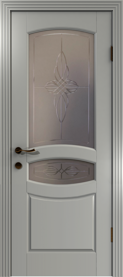 фото Межкомнатная дверь из массива сосны Граф "Vic" до ГУ RAL 7044