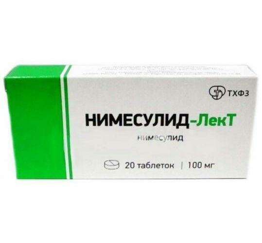 Нимесулид-ЛекТ, таблетки 100 мг, 20 шт.