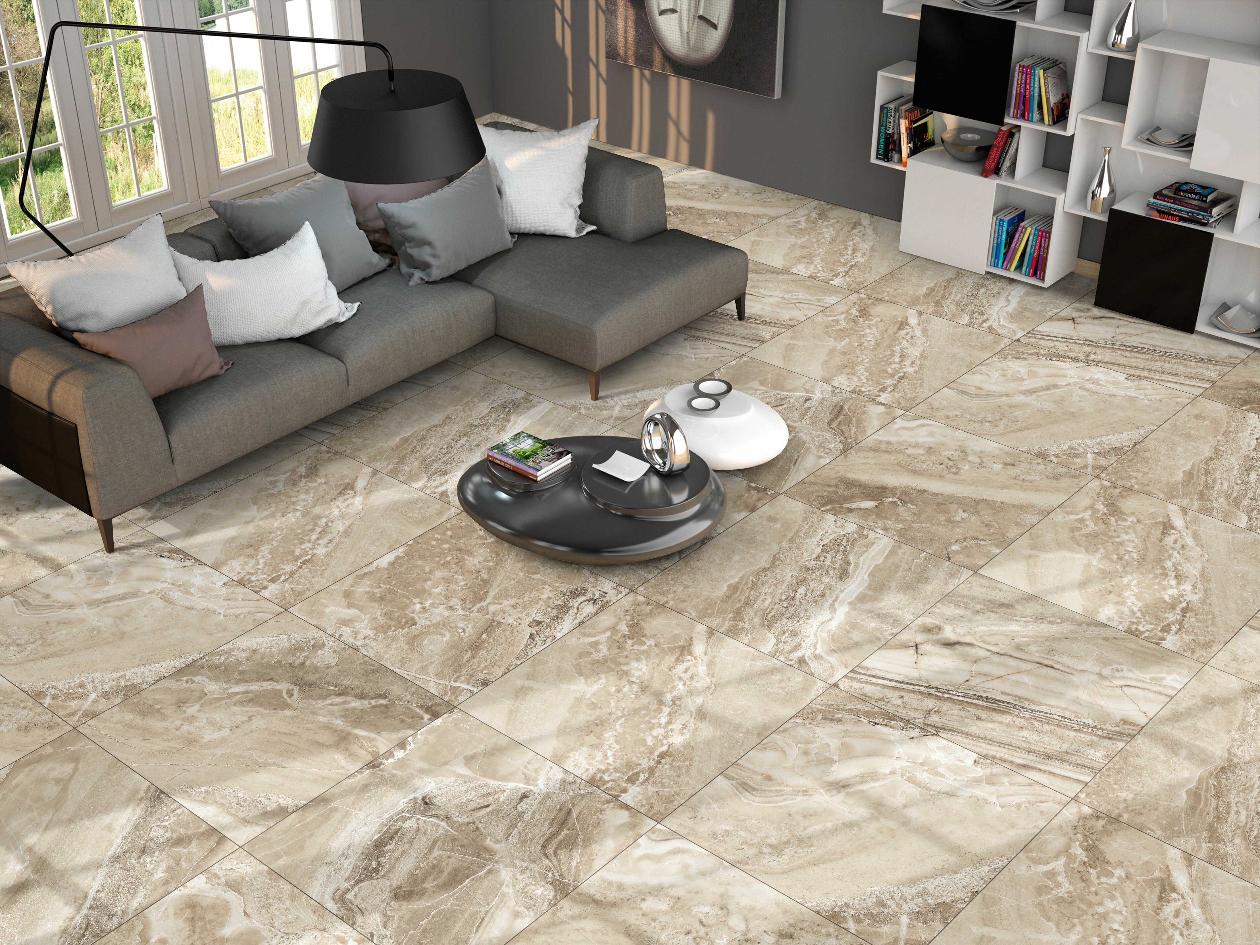 CR108 Керамогранит Remate Crema 60*60см carving 144м2