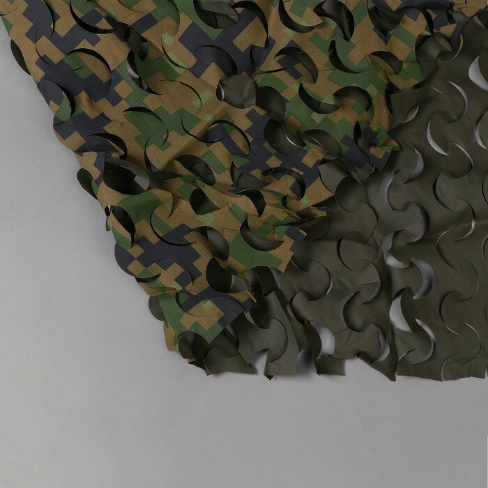 Сетка маскировочная, 2,2 × 1,5 м, зелёно-коричневая, «Лайт» - фотография № 1