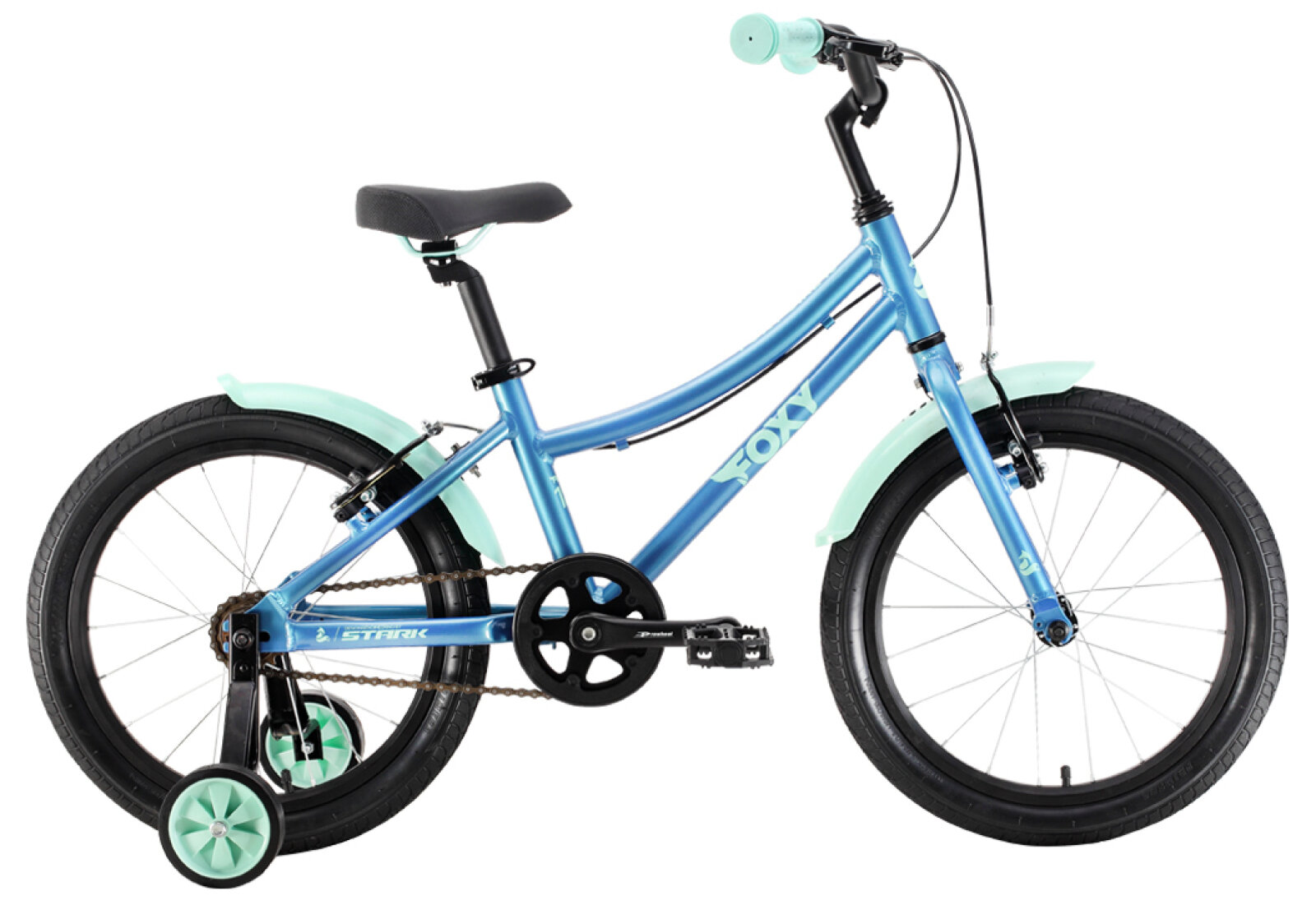 Детский велосипед Stark Foxy 18 Girl (2022) 18 Сине-бирюзовый