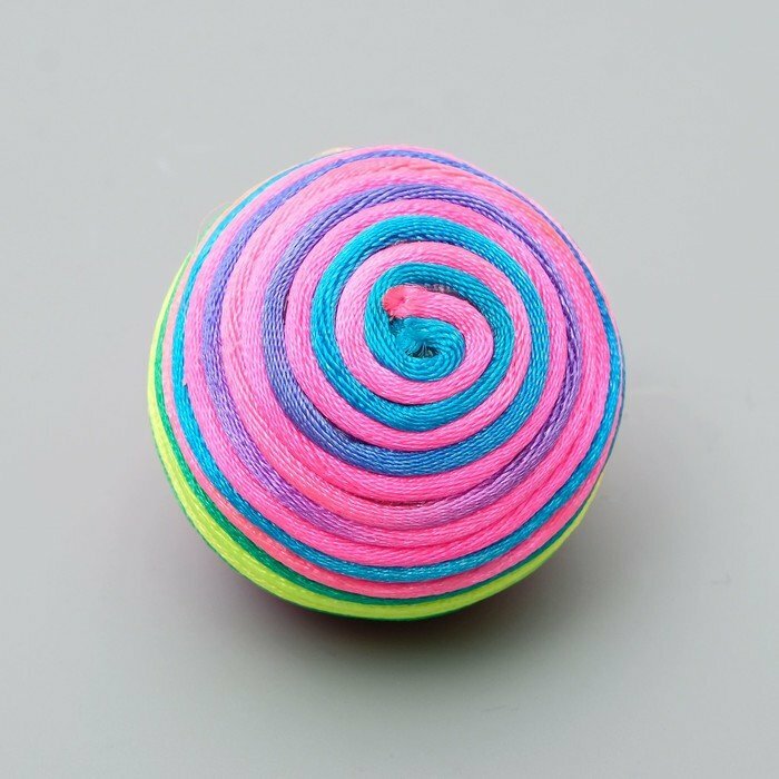 Мяч текстильный "Полосатик", 4,8 см, микс цветов (комплект из 17 шт) - фотография № 3