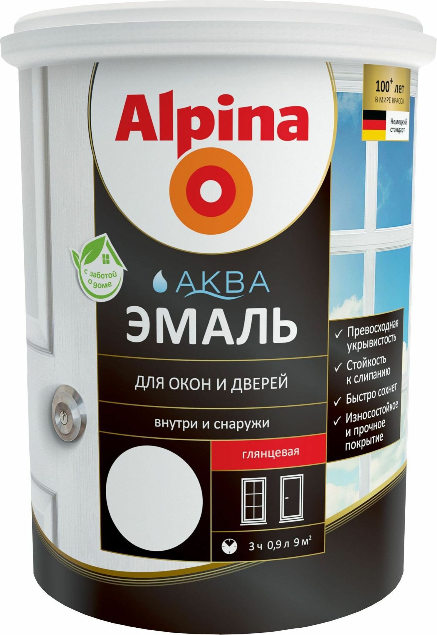 Эмаль акриловая (АК) Alpina Аква эмаль для окон и дверей