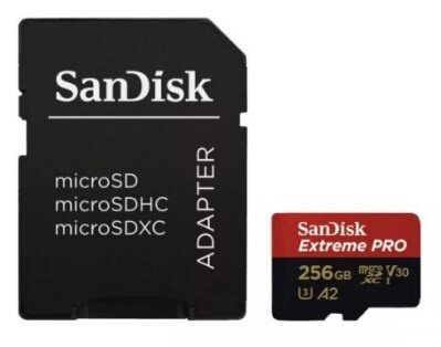 Карта памяти SanDisk Extreme Pro microSDXC 256GB Class 10 UHS Class 3 V30 A2 170MB/s + SD adapter