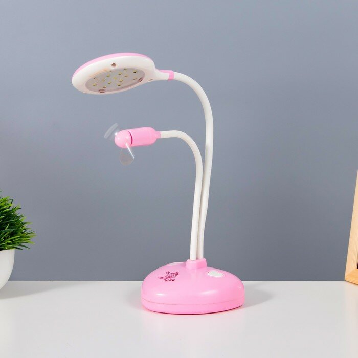 RISALUX Настольная лампа "Сентра" LED 4Вт USB АКБ розовый 10х11,5х40,5 см