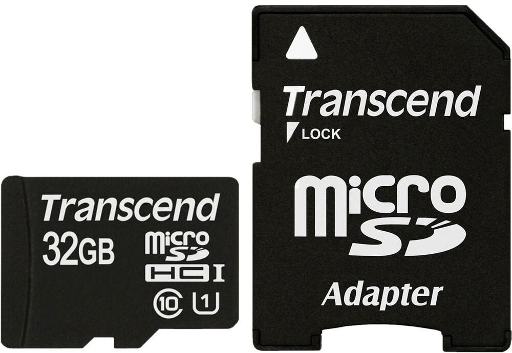 Карта памяти Transcend microSDHC 32GB Class 10 UHS-I U1 (45Mb/s) + ADP