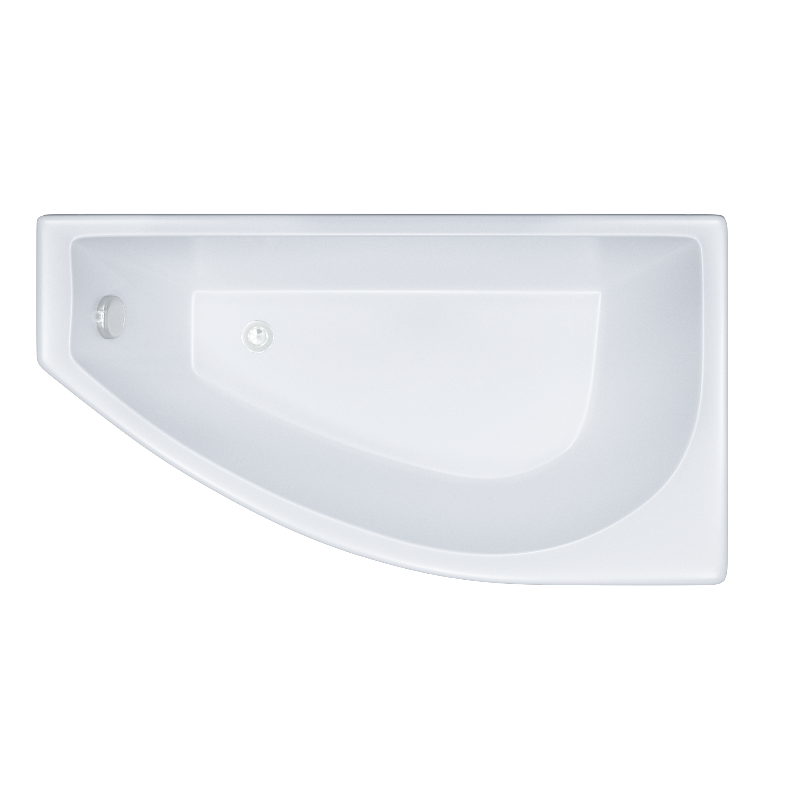 Ванна акриловая Triton Бэлла 140х77 левая ассеметрия (комплектация: ванна каркас экран лицевой) слив-перелив полуавтомат в подарок