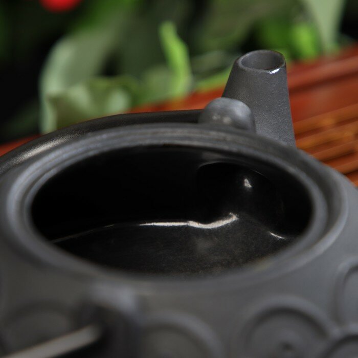 Доляна Чайник чугунный Доляна «Джана», 900 мл, с ситом, цвет чёрный - фотография № 3