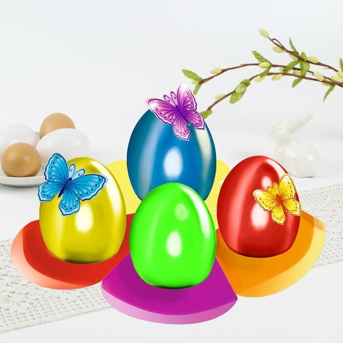 Пасхальный набор для украшения яиц «Цветик-семицветик» - фотография № 1