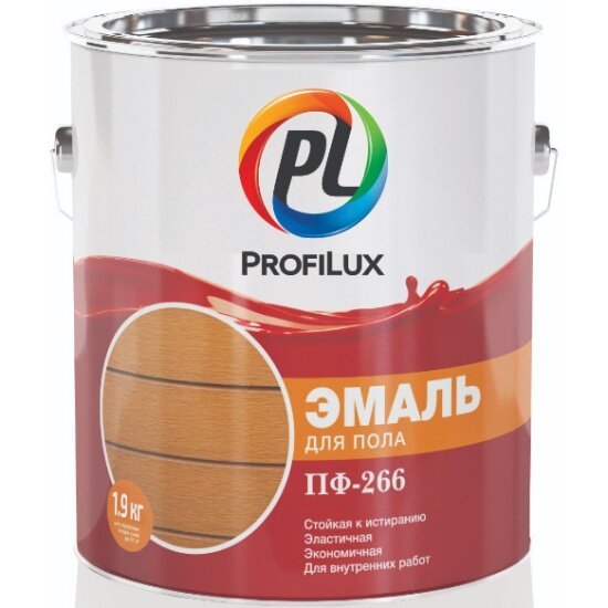 Эмаль для пола ПФ-266 алкидная ProfiLux глянцевая (19кг) красно-коричневый