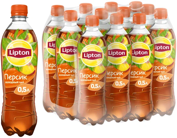 Липтон 0,5л. Персик 12шт. Lipton Ice Tea - фотография № 1