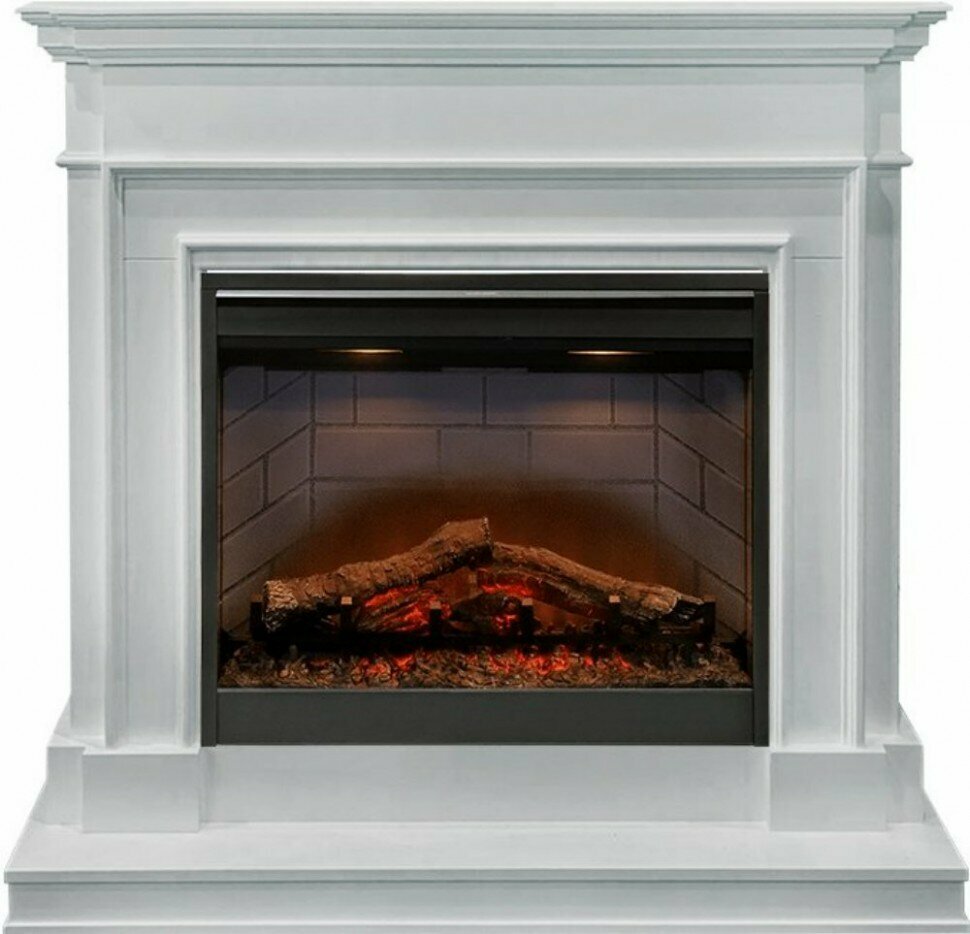 Каминокомплект Dimplex Optiflame Newport белый с очагом Symphony 26'' DF2608-INT