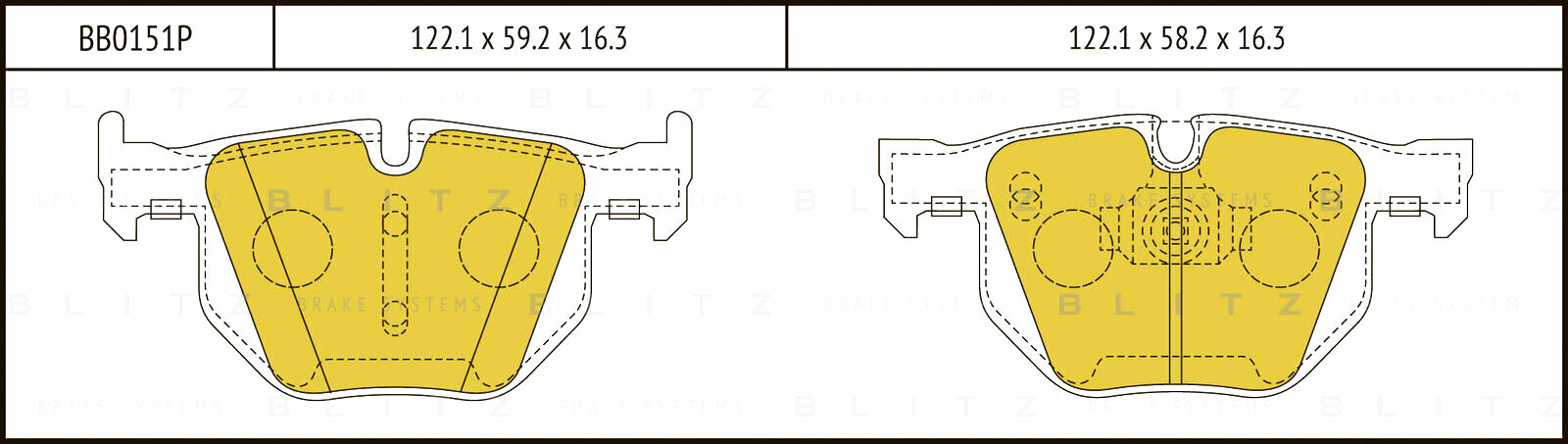 Колодки тормозные дисковые задние BMW X5(E70, F15)/ X6(E71, F16) 07-