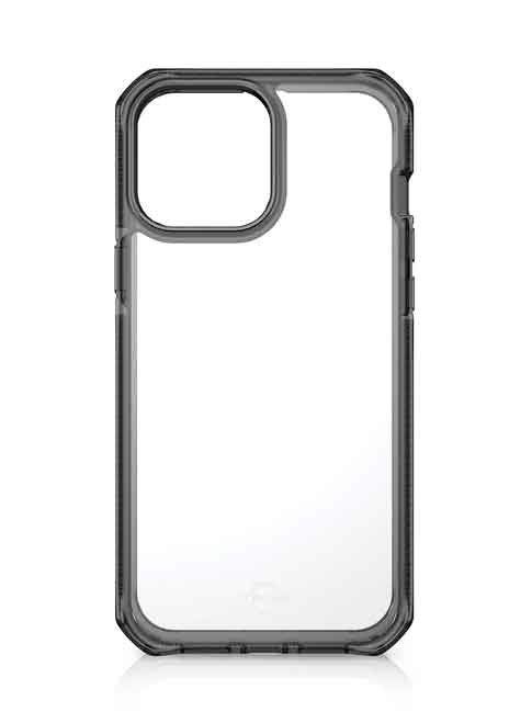 Чехол-накладка антибактериальный ITSKINS SUPREME CLEAR для iPhone 13 (6.1"), дымчатый/прозрачный