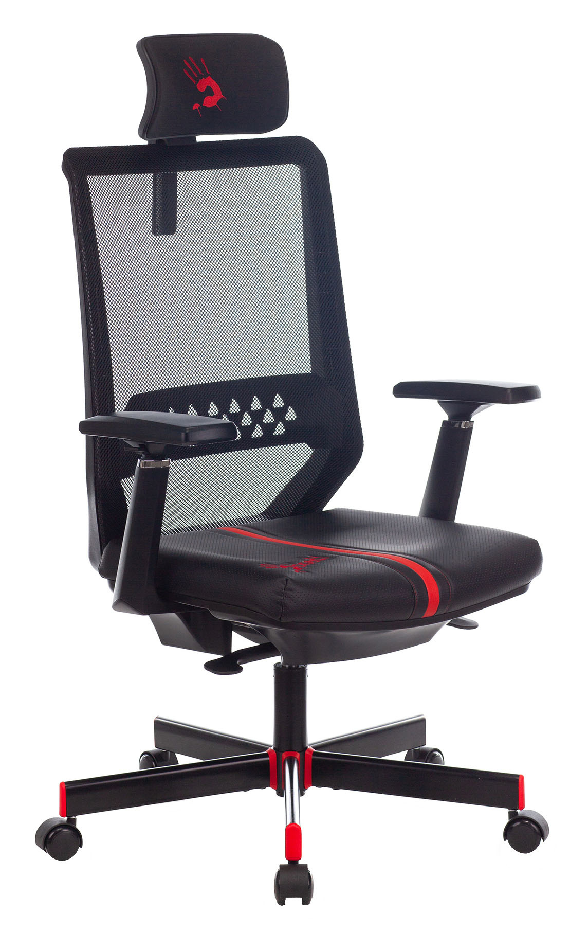 Кресло игровое Bloody GC-900 черный сетка с подголов. крестовина