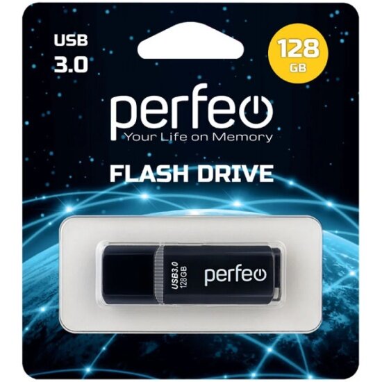 USB флешка PERFEO 128Gb C12 black USB 3.0