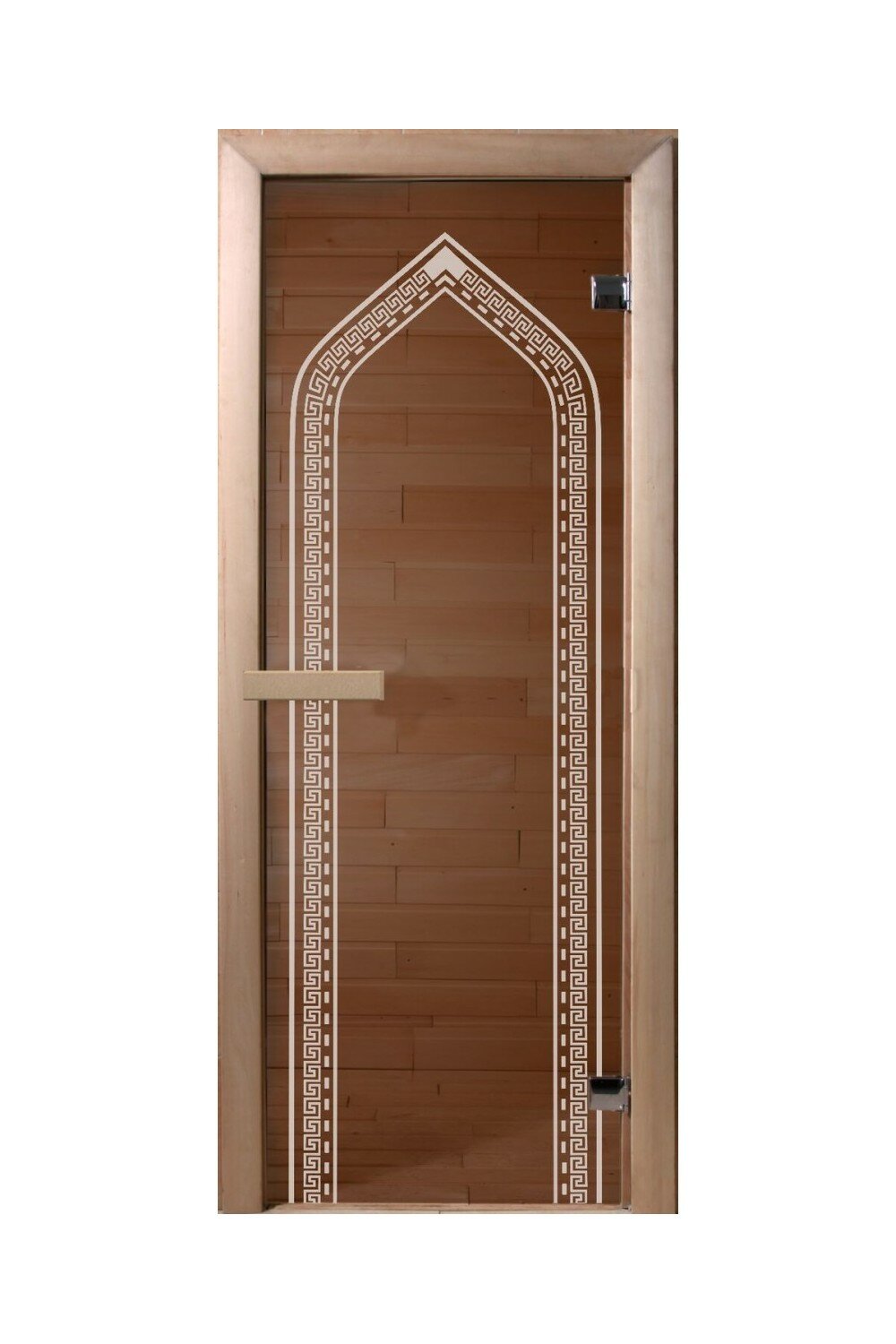 Дверь для сауны DoorWood Арка бронза 1900х700 мм стекло 6мм. коробка хвоя