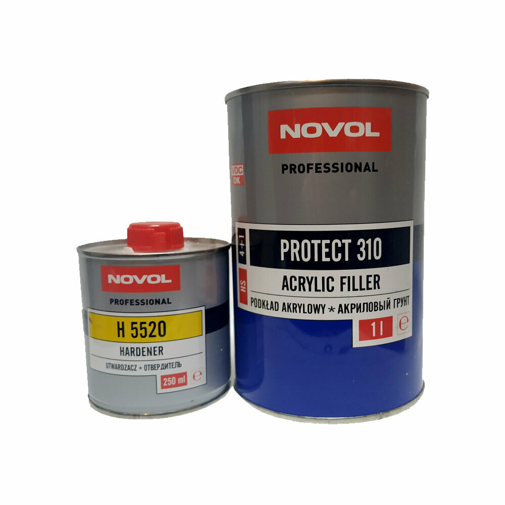 Грунт NOVOL PROTECT 310 HS 4+1 1л.+0,25 мл. отвердитель(Н5520), серый