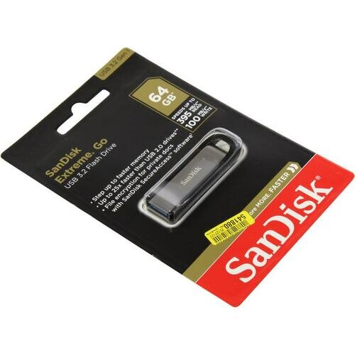 Флешка Sandisk Extreme Go SDCZ810-064G-G46 64 Гб Black