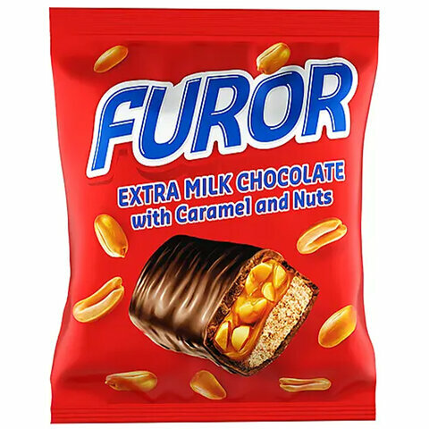 Конфеты шоколадные FURORSOFT с мягкой карамелью и арахисом, комплект 5 шт., 500 г, пакет, НК840 - фотография № 2