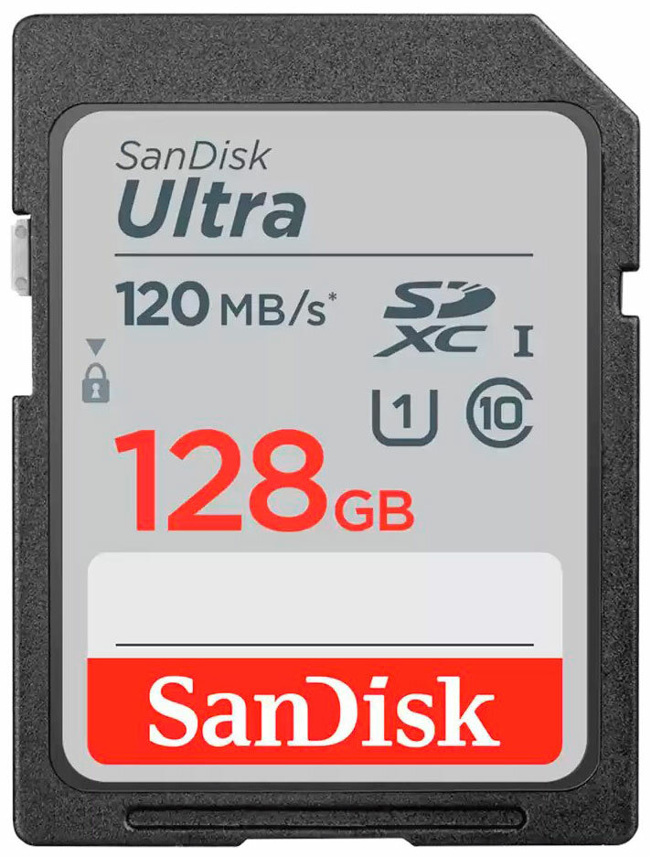 Карта памяти Sandisk Ultra [SDXC U1 128 Gb 120 Mb/s]