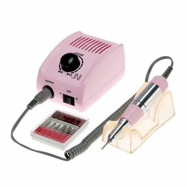 Аппарат для маникюра и педикюра JD200 PRO, 30 000 об/мин, 35 Вт, розовый