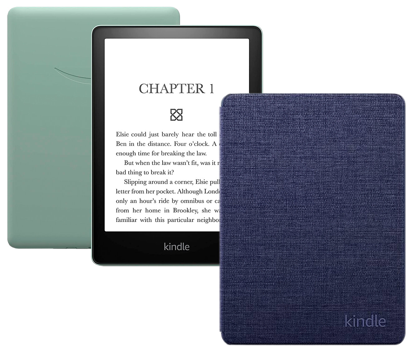 Электронная книга Amazon Kindle PaperWhite 2021 16Gb Agave Green Ad-Supported с фирменной обложкой