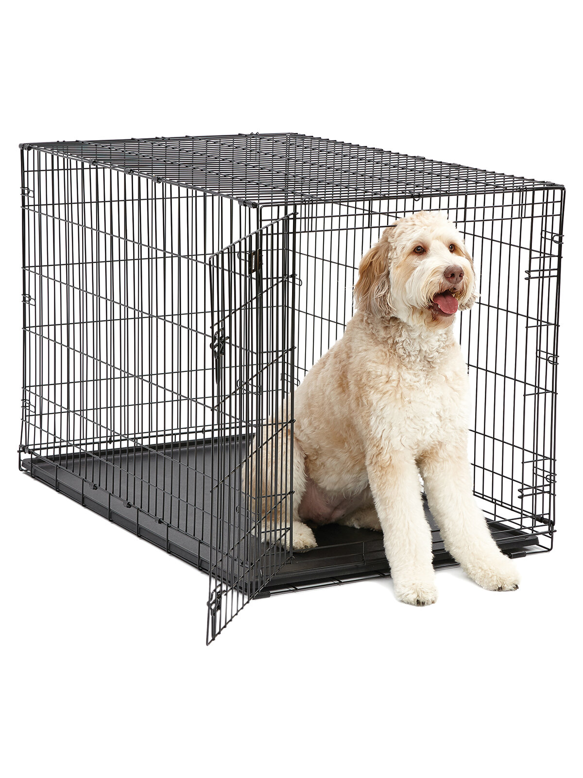 Клетка MidWest iCrate для собак 122х76х84h см, 1 дверь, черная - фотография № 2