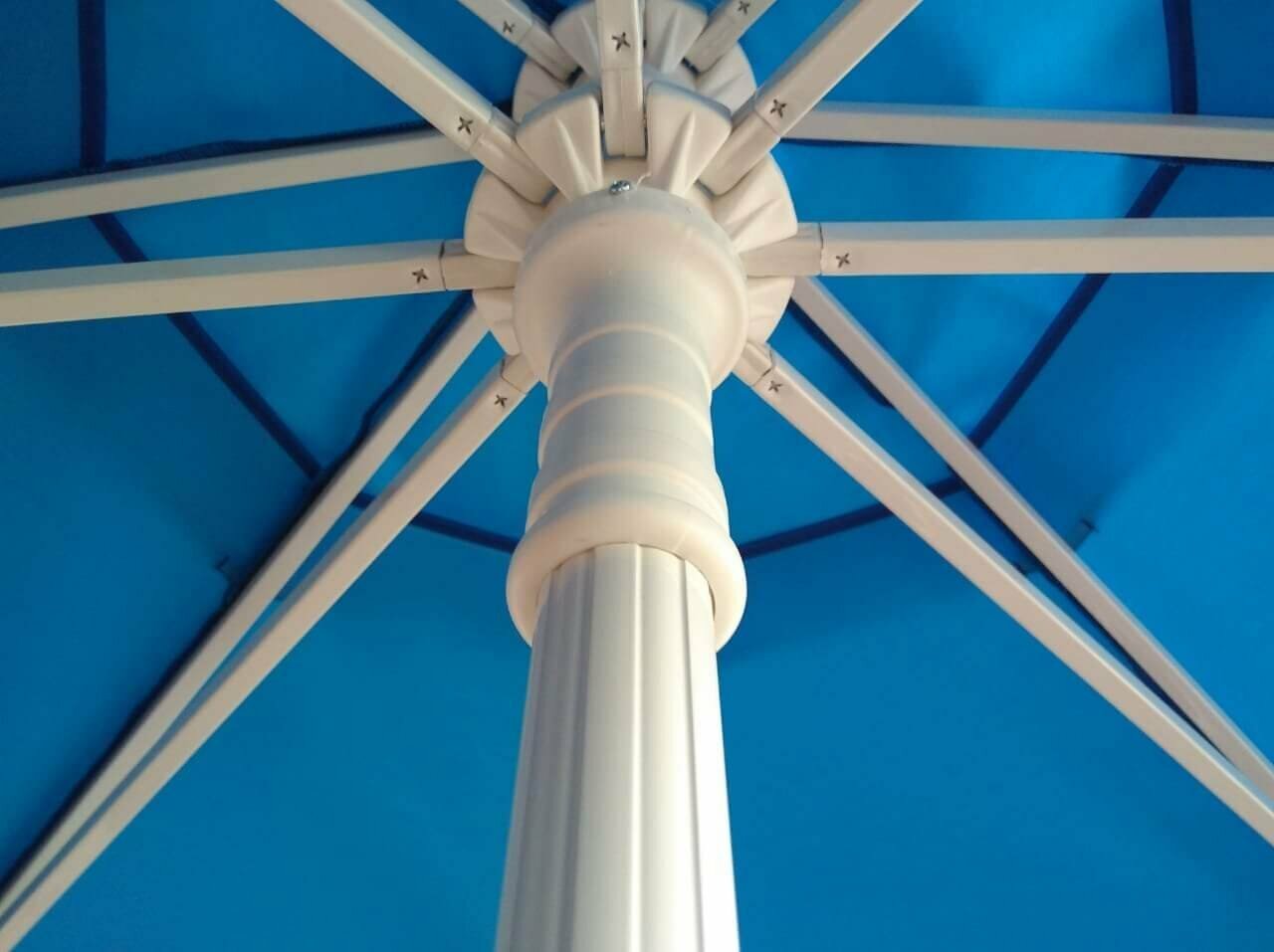 Зонт профессиональный ReeHouse Kiwi Clips Белый, Голубой - фотография № 4