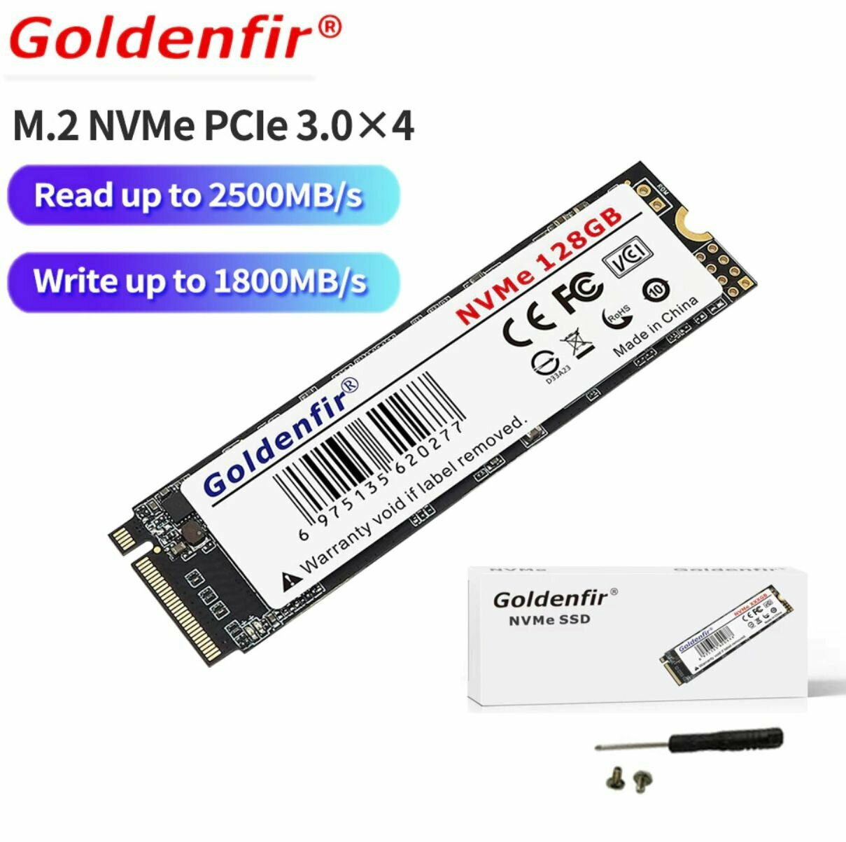 120 ГБ Внутренний SSD диск Goldenfir SSD М.2 NVME