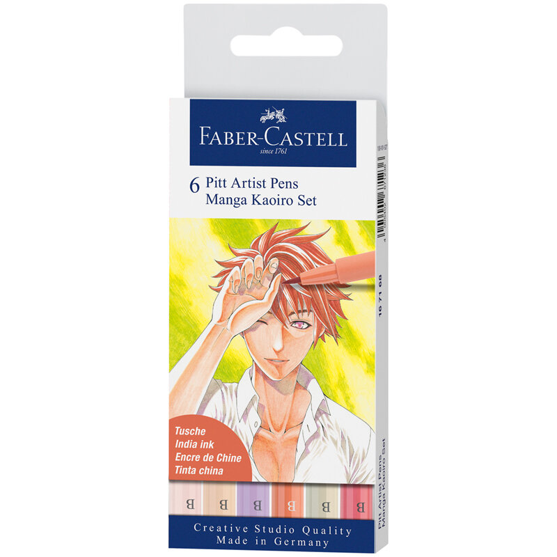 Faber-Castell Набор капиллярных ручек "Pitt Artist Pens Manga Kaoiro Brush", 6 шт., пластик