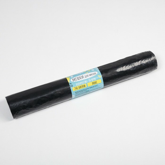 фото Мешки для мусора в рулоне "UPAK LAND" 240 л, черные, ПВД, профессиональные, толщина 40 мкм, 88 х 125 см. 10 шт.