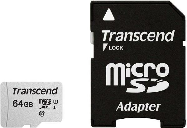 Карта памяти microSDXC 64Gb Transcend TS64GUSD300S-A
