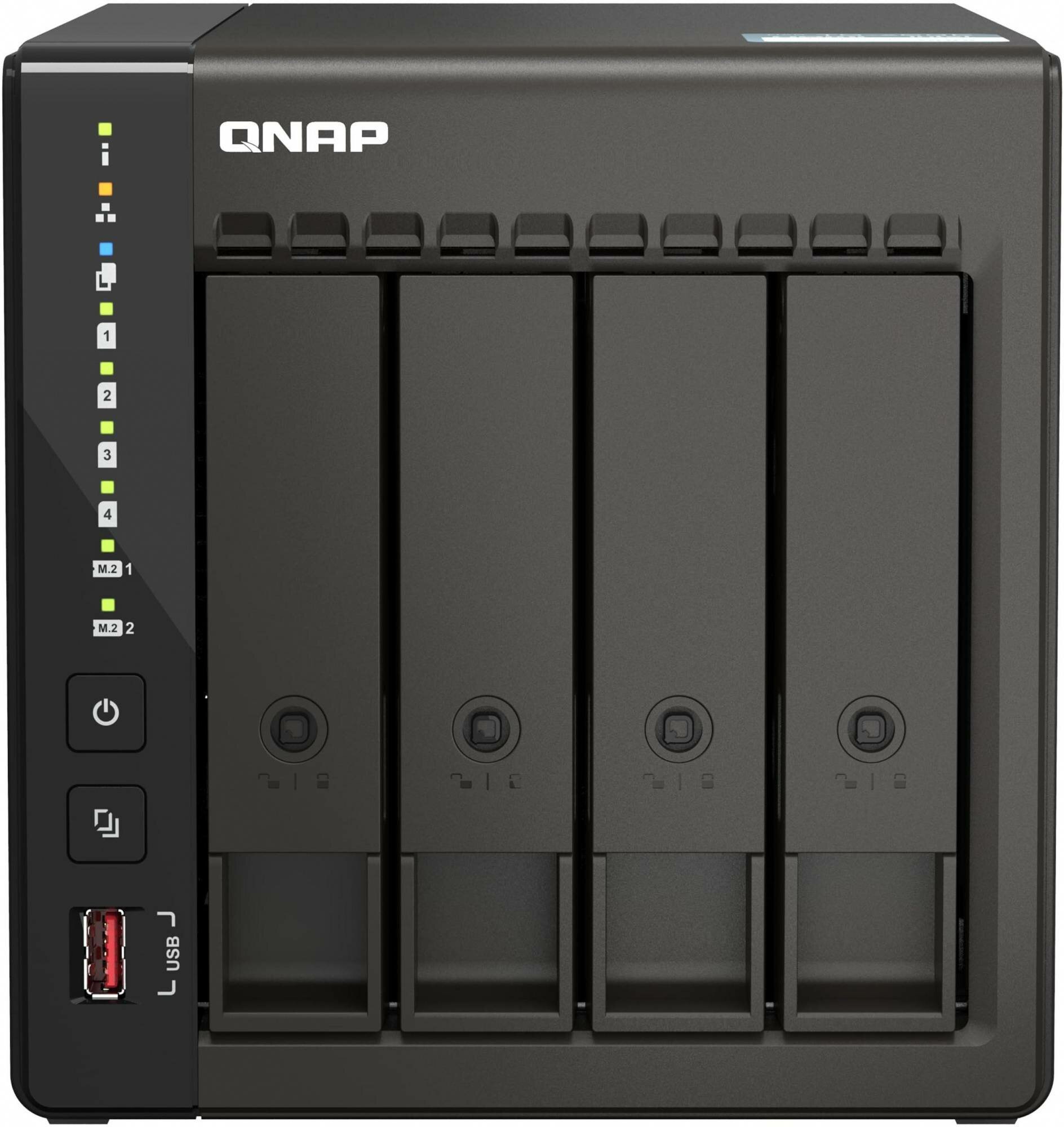 Сетевое хранилище NAS Qnap TS-453E-8G черный