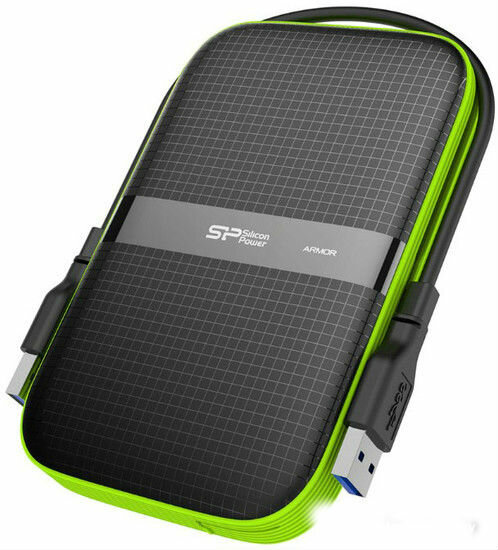 Жесткий диск Silicon Power USB 3.0 1Tb SP010TBPHDA60S3K A60 SP010TBPHDA60S3K Armor 2.5" черный