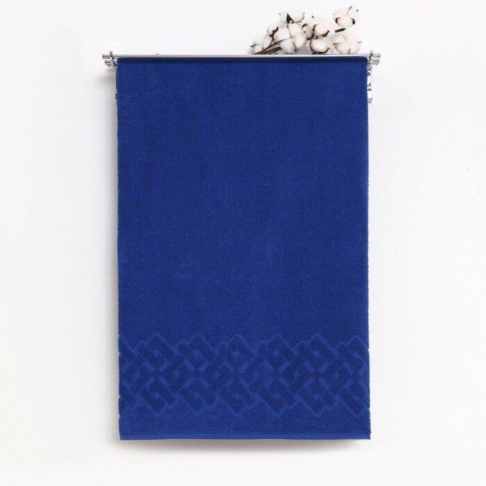 Полотенце махровое Baldric 30Х30см, цвет синий, 380г/м2, 100% хлопок - фотография № 1
