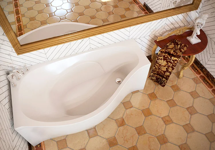 «Сантехника Лайф» Ванна из литьевого мрамора Сильвана (правая/левая) (170х94 см)