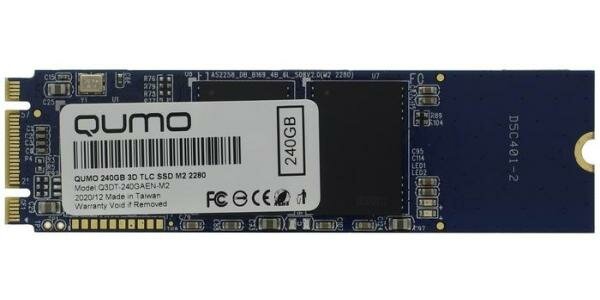 Твердотельный накопитель SSD M.2 240 Gb QUMO Q3DT-240GAEN-M2 Read 560Mb/s Write 540Mb/s 3D NAND TLC