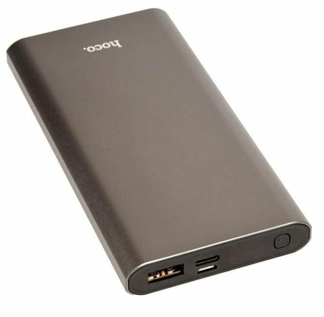 Внешний аккумулятор Powerbank HOCO J68 Resourceful 5V, 2.0A, 10000mAh, серый