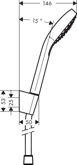 Душевой набор Hansgrohe Croma Select E Vario 1,25 м (26425400) - фотография № 3