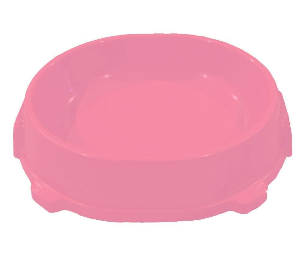 Пластиковая миска для животных Favorite (нескользящая, розовая) 200 мл.
